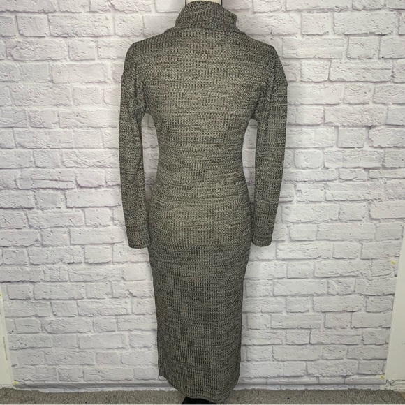 Ten Sixty Sherman Cowl Neck Long Sleeve Knit Bodycon Midi Dress - Picture 5 of 15
